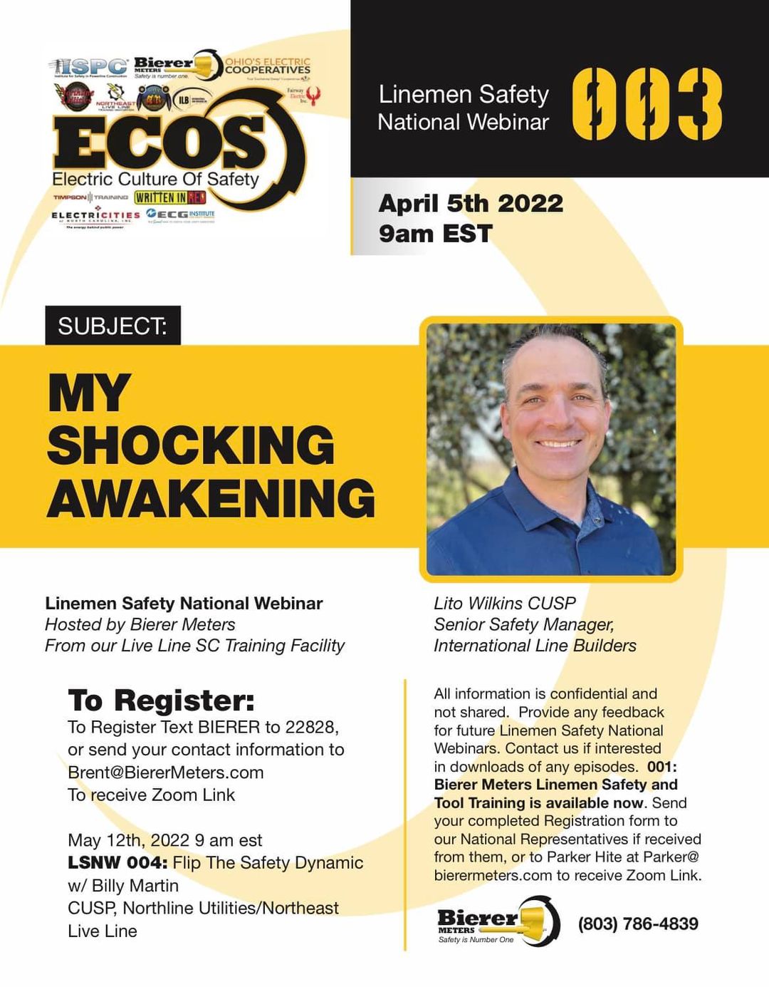 Linemen Safety Webinar 003: My Shocking Awakening – ECOS